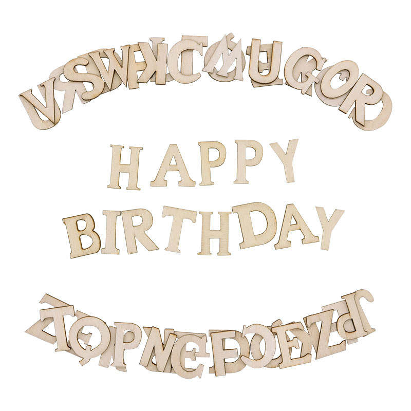 Embellish Craft - 100 pz lettere alfabeto in legno
