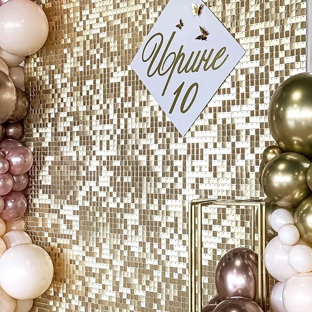 Sequin Fabric Panel - Pannelli di sfondo luccicanti in oro