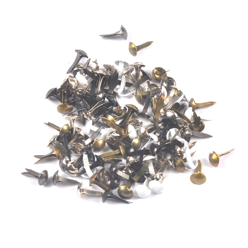 Embellishments For Scrapbooking - 100 Pezzi Mini Brads in Metallo