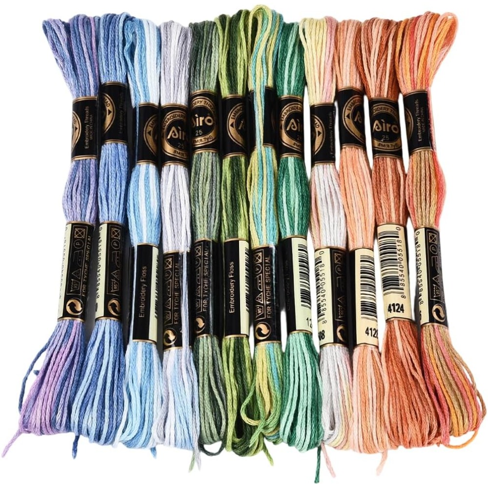Embroidery Embellishments - 12 Gomitoli 105 Iarde Filo da