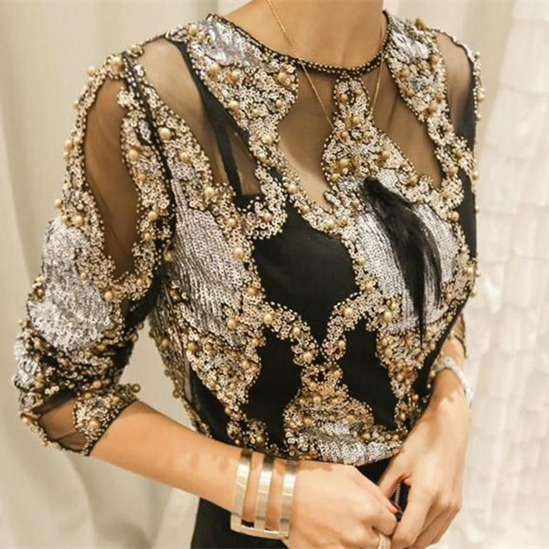 Crystal Mesh Fabric - Sidaimi Donne di Lusso Paillettes di