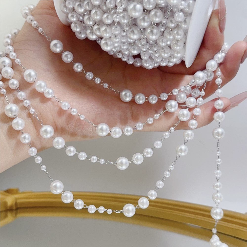 Perle finte da 1 metro 3-8 mm  - Pearl Trim Chain recensione e prezzo