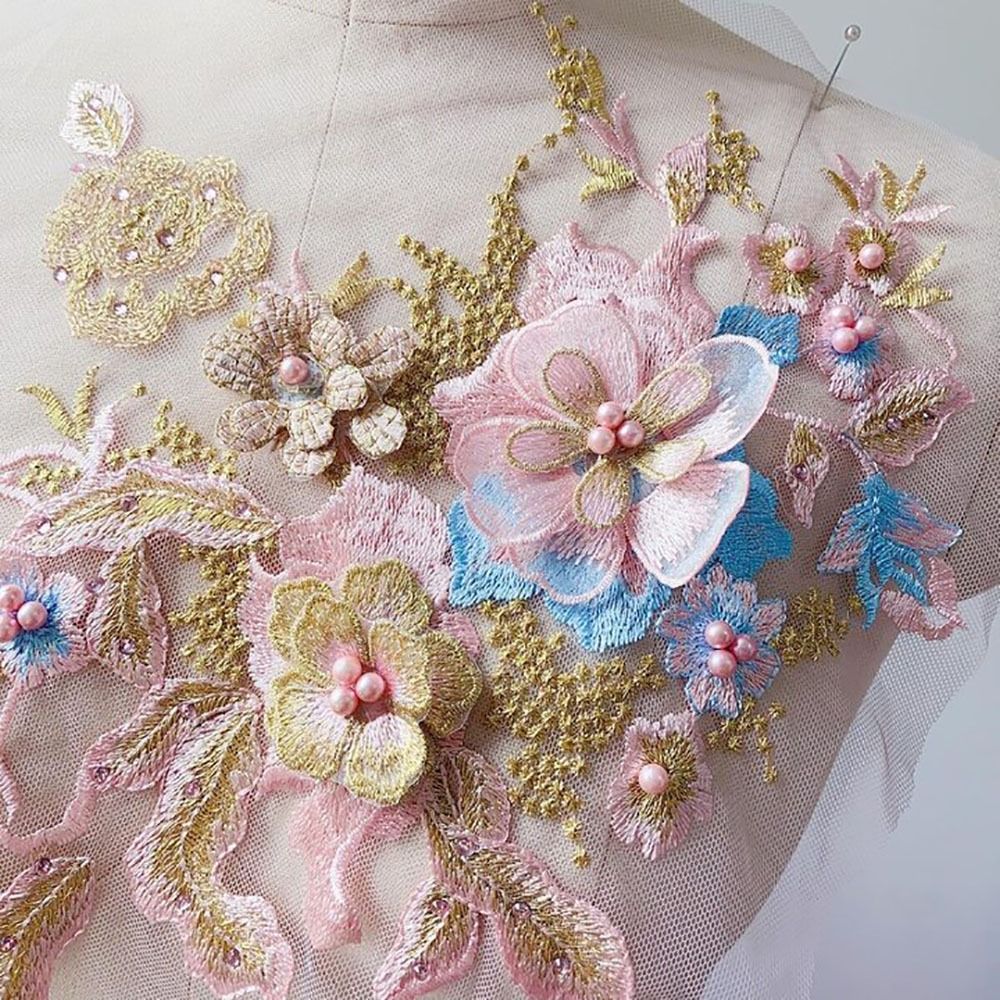 Fiori 3D Tessuti di pizzo con  - Embellishments For Scrapbooking recensione e prezzo