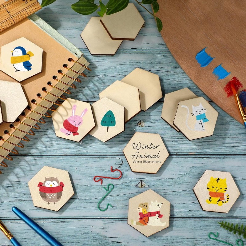 50 pezzi 4 cm pezzi esagonali  - Craft Embellishments recensione e prezzo