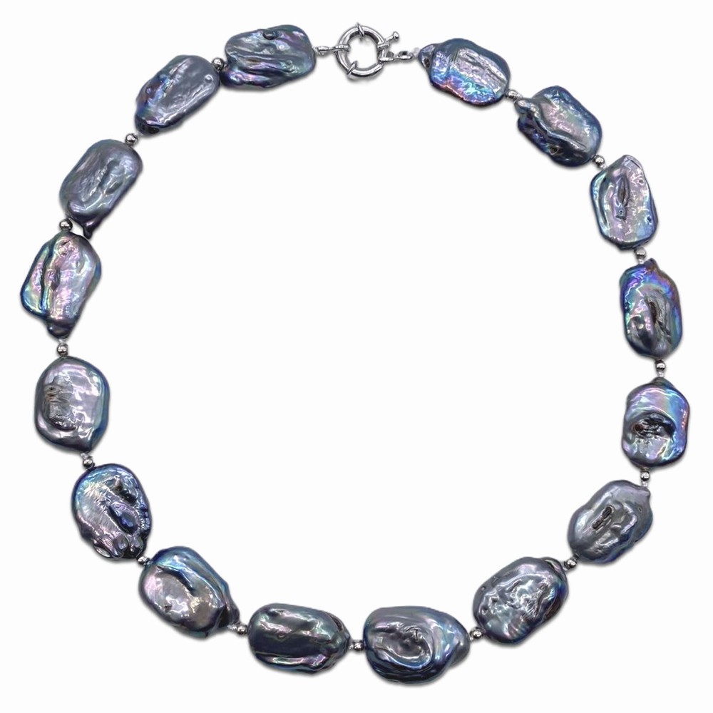 Collana di perle piatte blu pa - Pearl Trim Chain recensione e prezzo